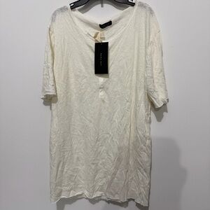 NEW Zara Cream Short Sleeve Tee